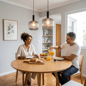 Luminária Pendente Vidro Colorido 20cm Preto Sala Cozinha Âmbar Verde Cinza Bivolt