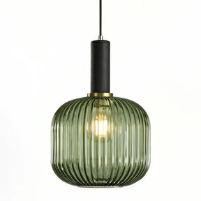 Luminária Pendente Vidro Colorido 20cm Preto Sala Cozinha Âmbar Verde Cinza Bivolt