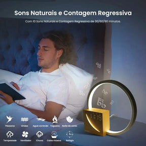 Luminária de Mesa Anel Despertador Touch Smartluz