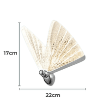 Luminária de Parede Arandela Butterfly Cristal Acrílico 17cm