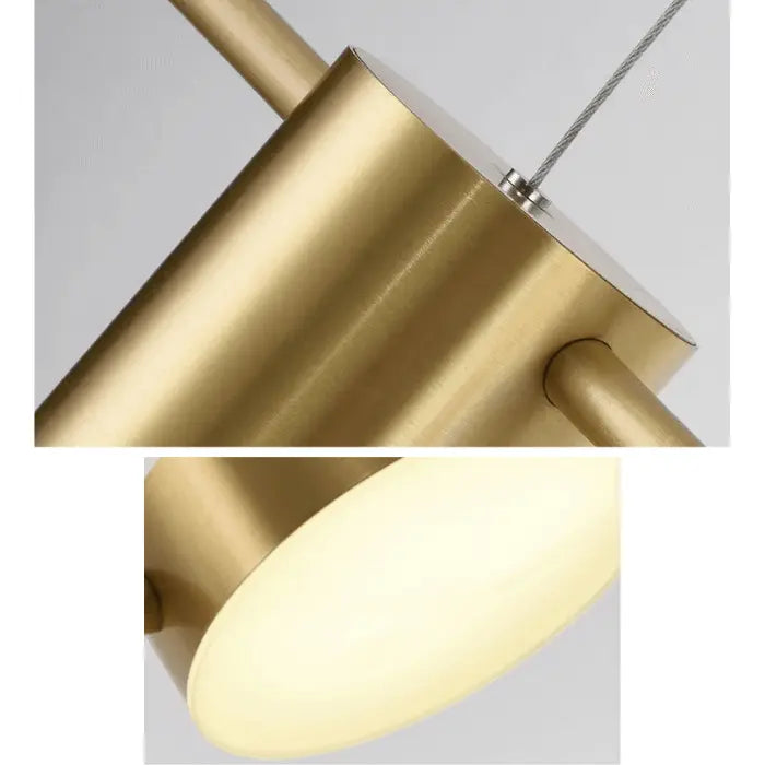 Luminária de Teto Lustre Focus Metal Escovado 5 Lâmpadas