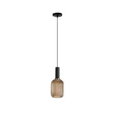 Luminária de Teto Pendente Vidro Colors 13cm Black