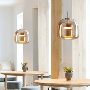 Luminária pendente de vidro, luminária pendente de luxo, decoração nórdica, led, suspensa, quarto, moderna, lâmpada de suspensão