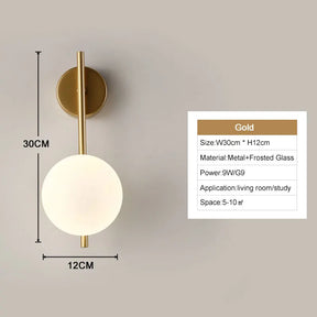 Luminária de Parede Arandela LED Globo