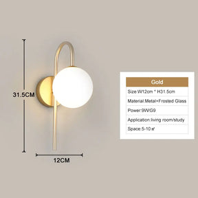 Luminária de Parede Arandela LED Globo