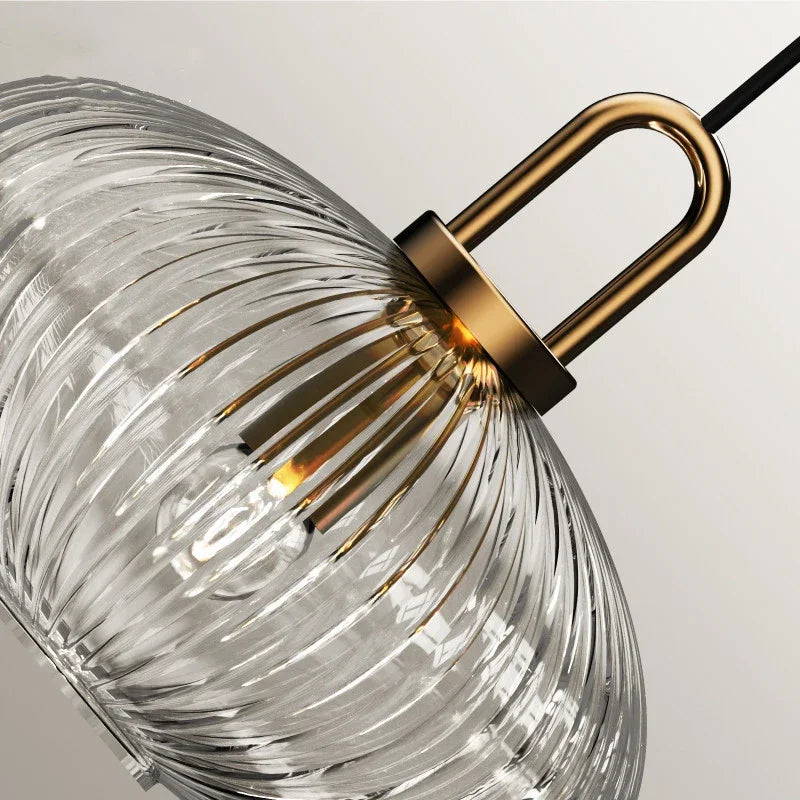 Luminária De Teto Pendente  Vidro Transparente Zafira 30 cm