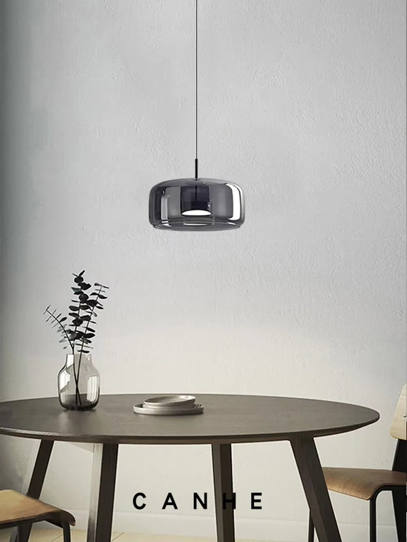 Luminária de Teto Pendente Moderno de Vidro com Led Duna 30cm